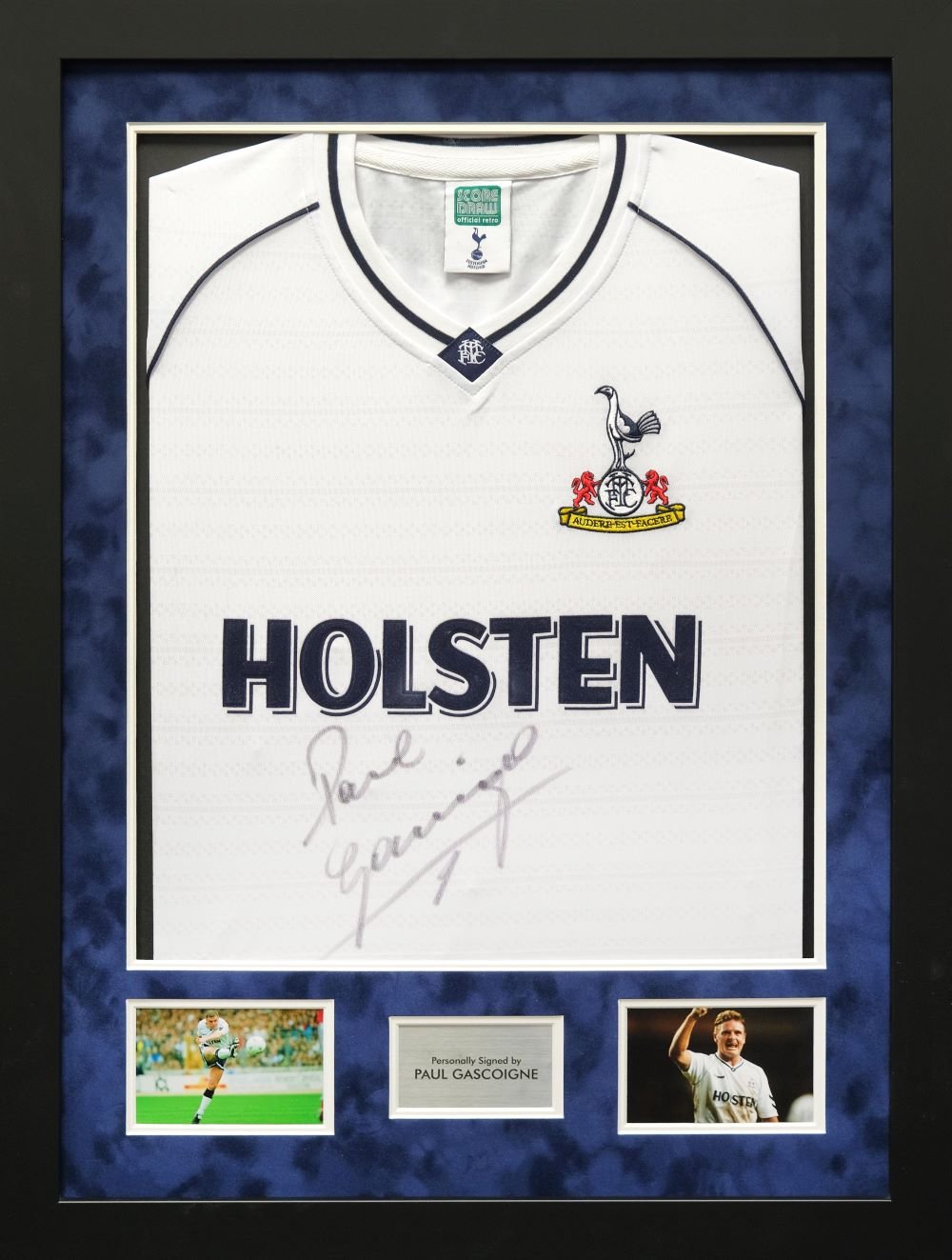 Paul Gascoigne Signed Spurs Shirt - Memorabilia Framers Shop